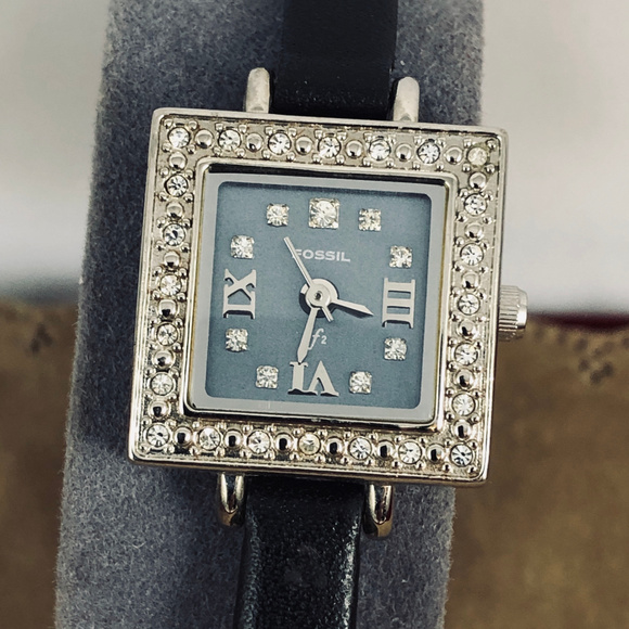 Vintage Nordstrom Fossil Swarovski Crystal Watch - Picture 1 of 6